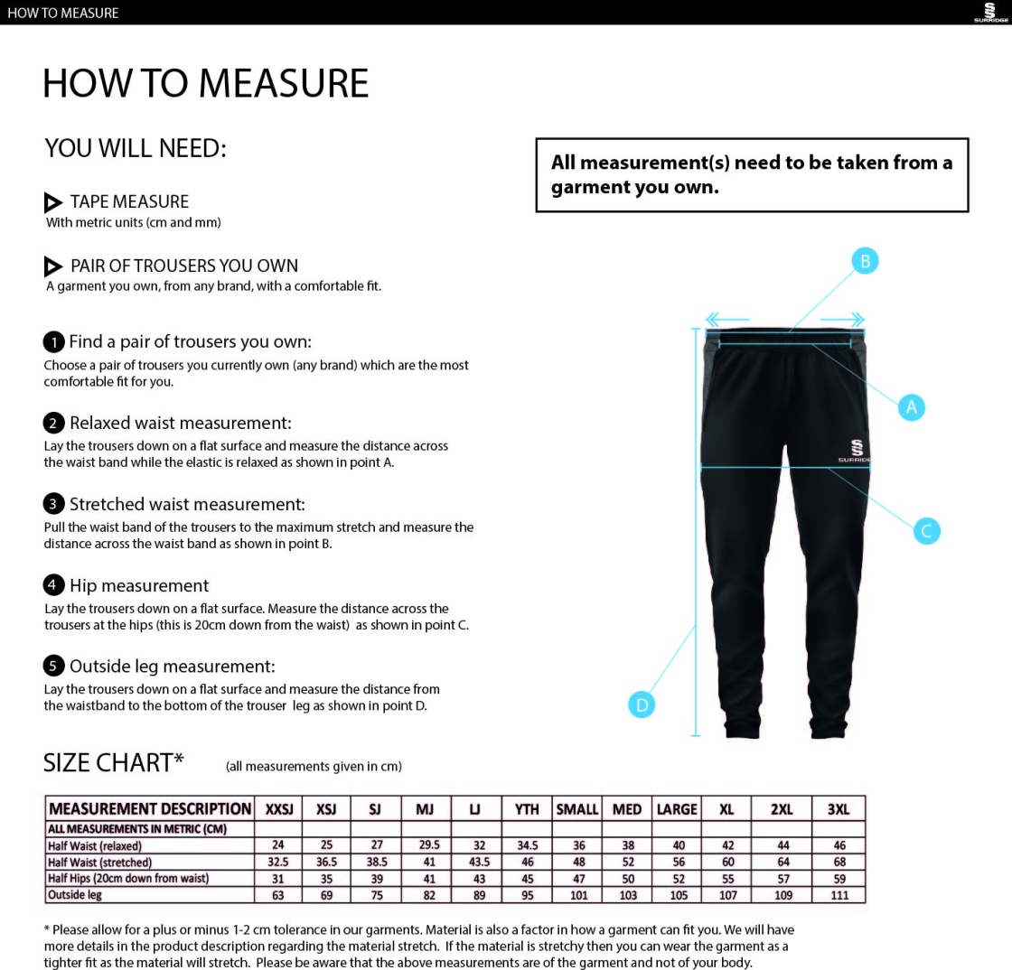 Hull York Medical School Dual Tek Skinny Pants - Size Guide