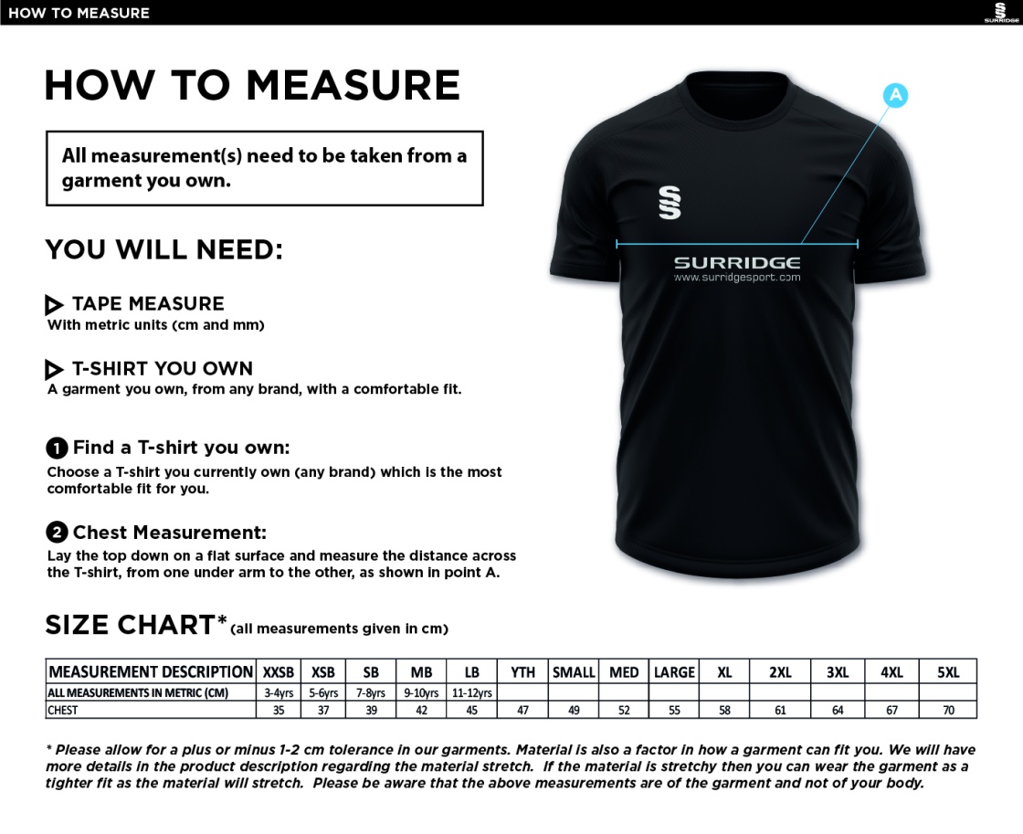 Hull York Medical School Dual Polo Shirt - Size Guide
